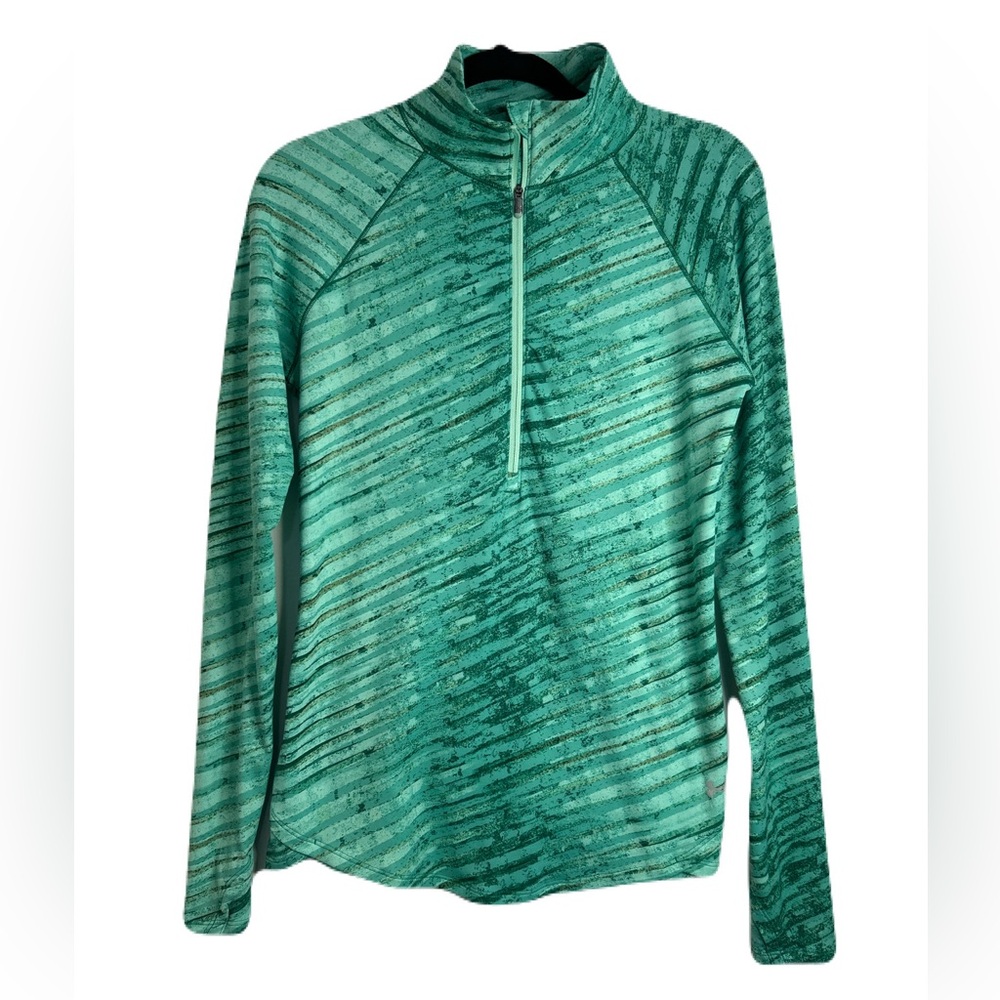 Under Armour Green 1/2 Zip Running Shirt, Size Medium